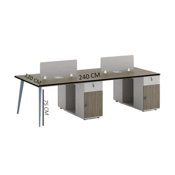 4 Person Workstation Desk