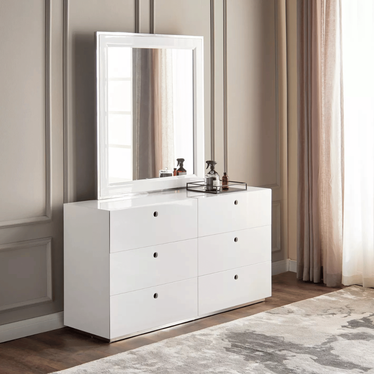 White Dresser with Drawers