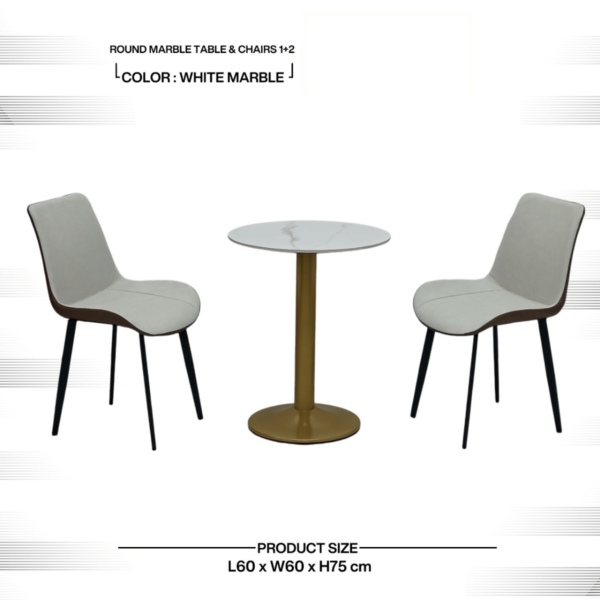 Round Marble Dining Set