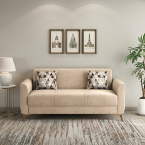 Three-Seater Sofa with Neutral Tones