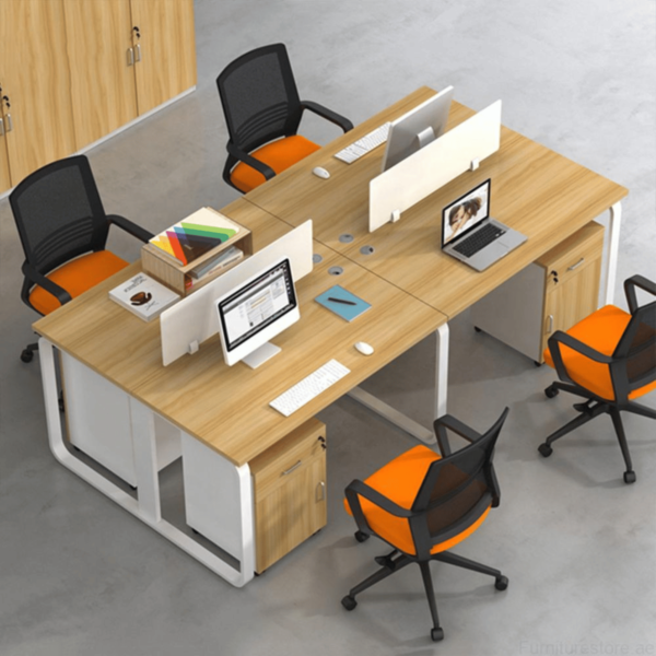 Modern Group Workstation with Storage