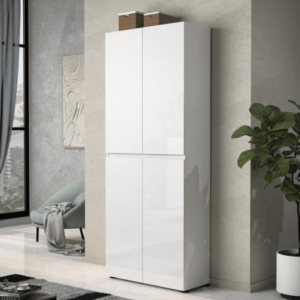 Elegant White Shoe Cabinet