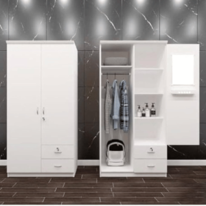 White Two-Door Cupboard
