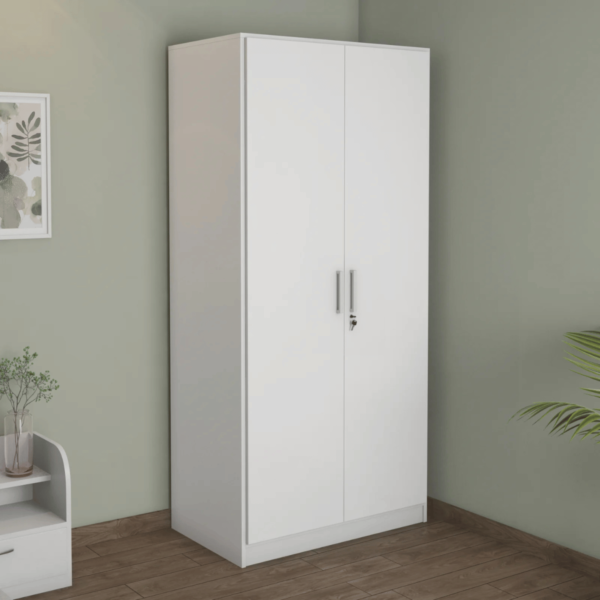 White Two-Door Cupboard - Image 2